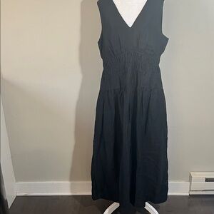 J crew Elegant Black Sleeveless linen Dress